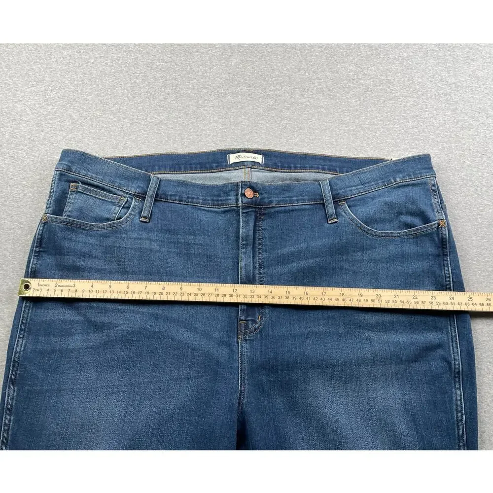 Madewell Jeans Womens 37 Blue Skinny Roadtripper High Rise Stretch Medium Wash